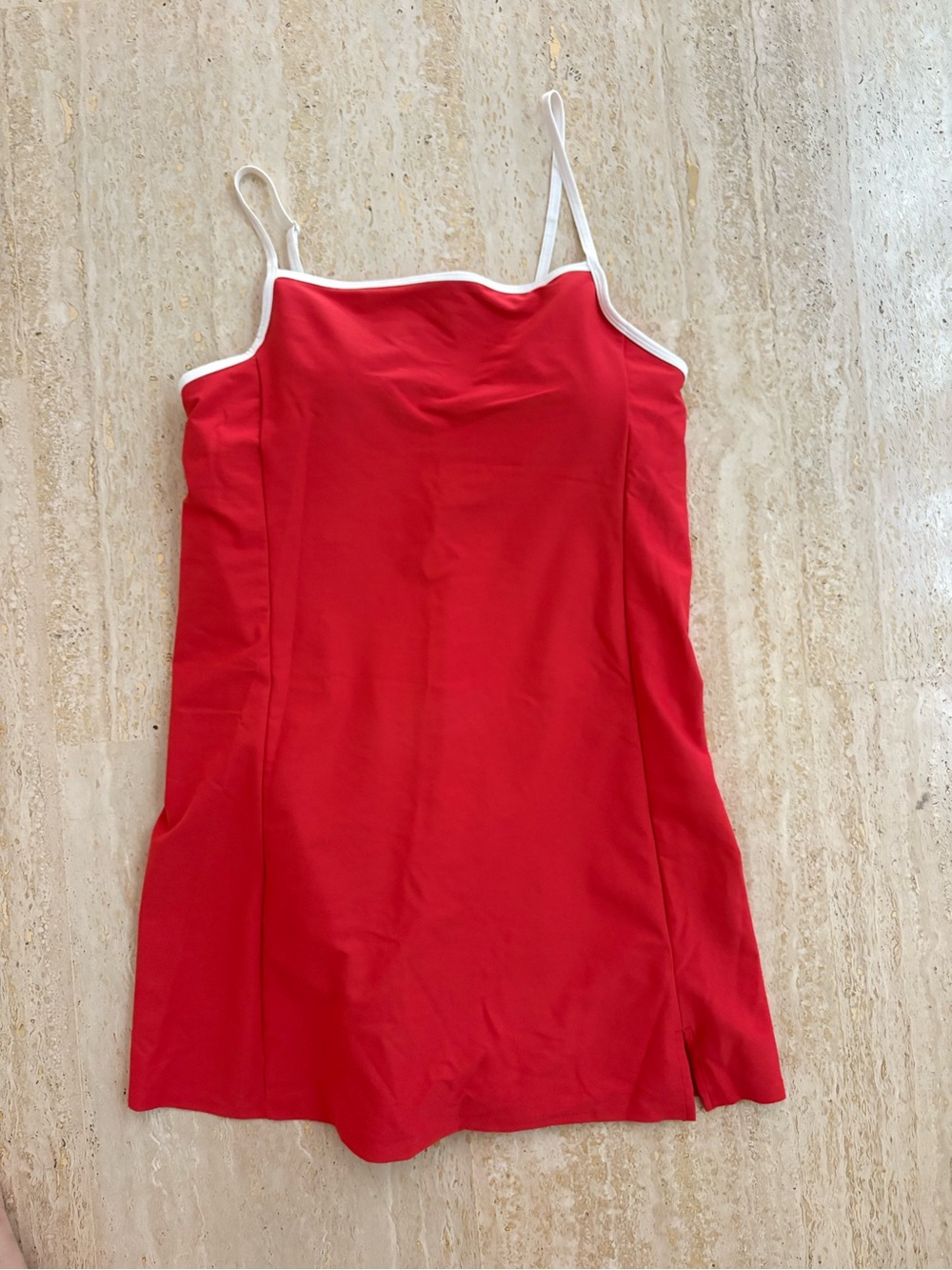 Red Spaghetti Strap athletic dress